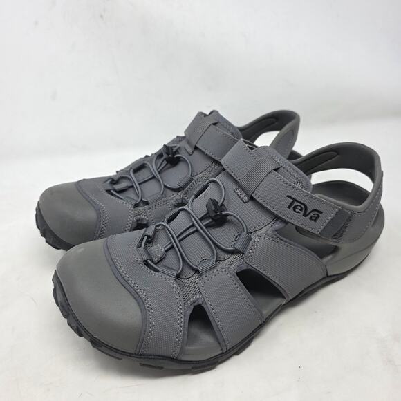 Teva Gray Trail Hiking Sandals Outdoor Water Shoes Quick Dry Mens Size 10 - Picture 1 of 8